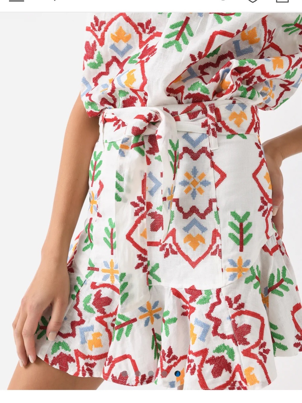 NEVER A WALLFLOWER Women's Prairie Mini Skirt medium embroidered M fiesta